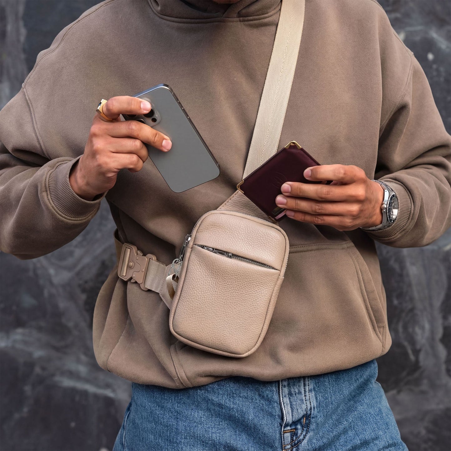 Sac bandoulière de voyage | Cuir