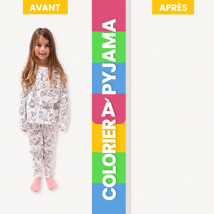 Pyjama à colorier (crayons de couleur inclus)