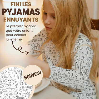 Pyjama à colorier (crayons de couleur inclus)