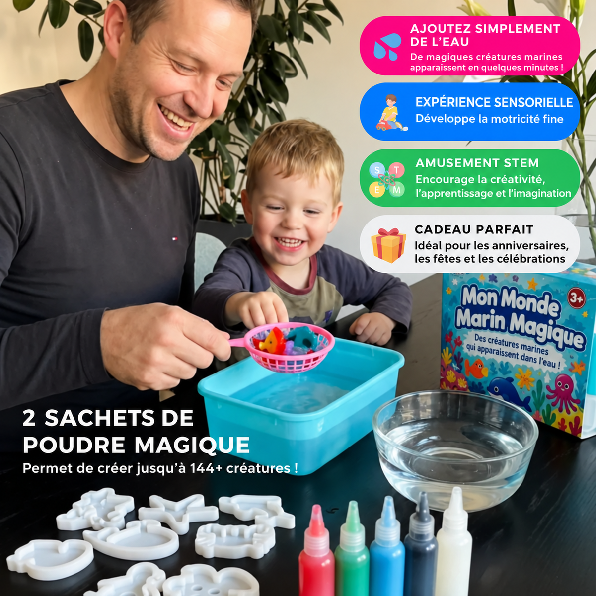 Magic Water Squishies – Créez vos propres figurines 3D magiques | Dès 3 ans