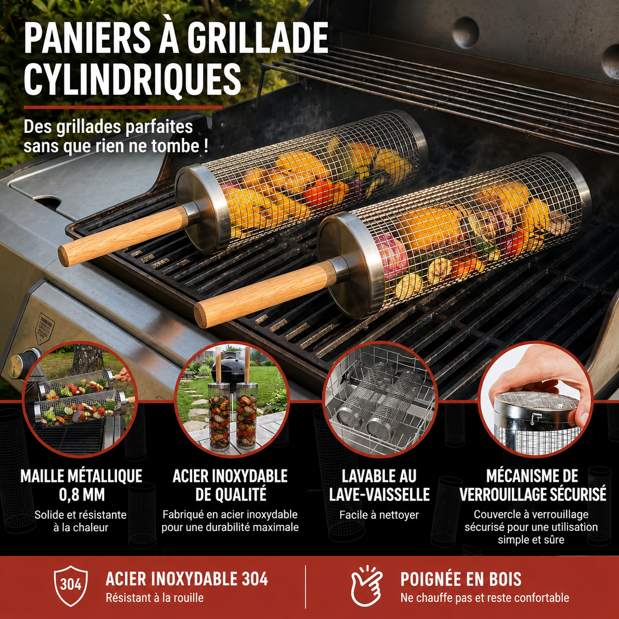 Panier Grill Rotatif
