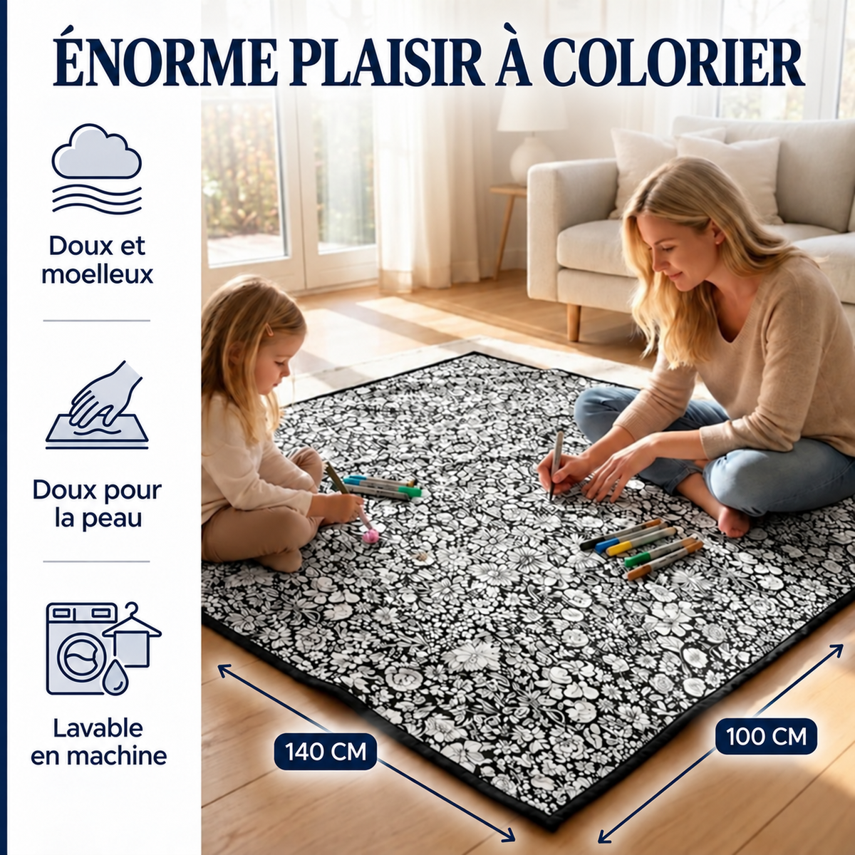 Customizable coloring blanket