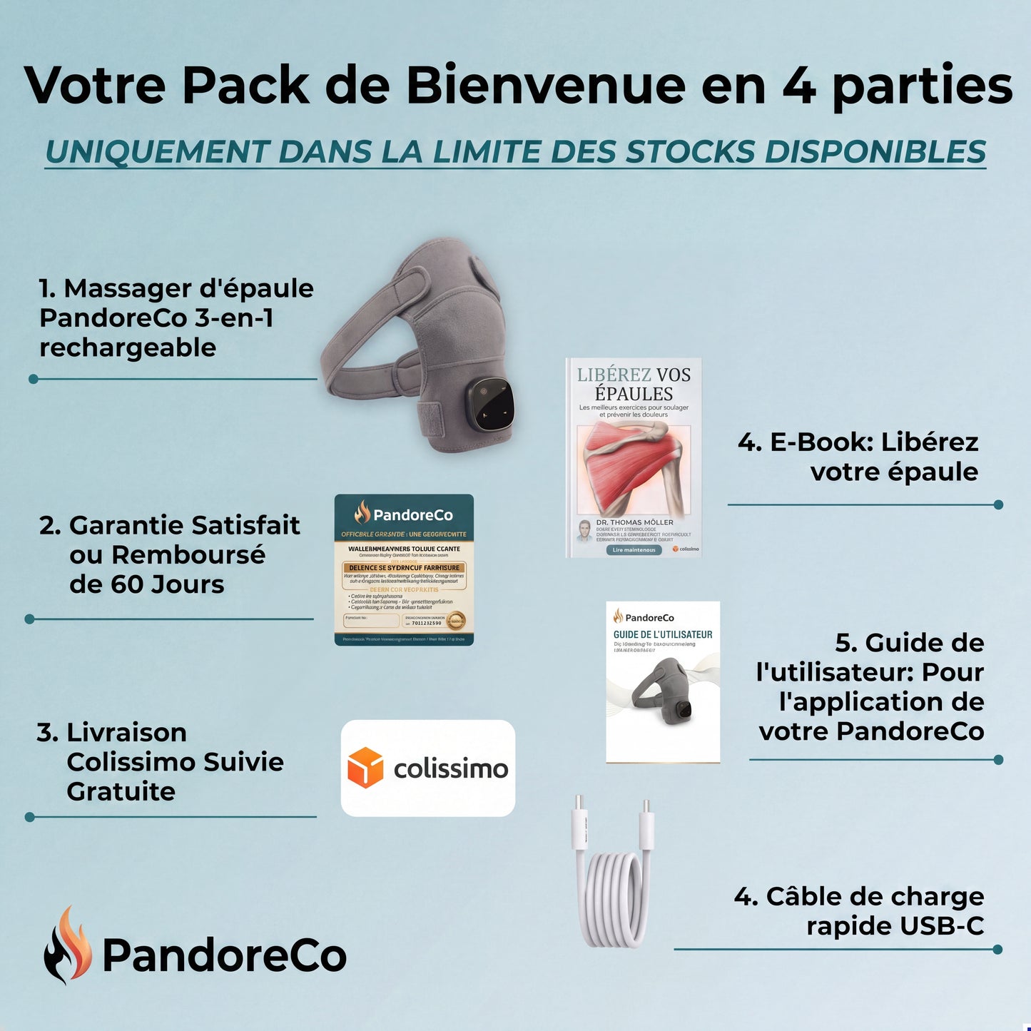 Pandore Masseur d'Épaules 3-en-1™