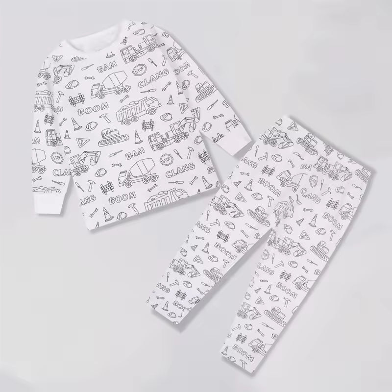 Pyjama à colorier (crayons de couleur inclus)