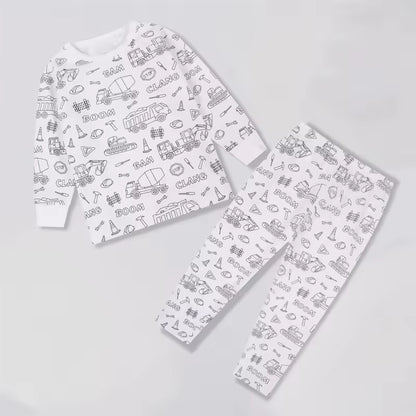 Pyjama à colorier (crayons de couleur inclus)